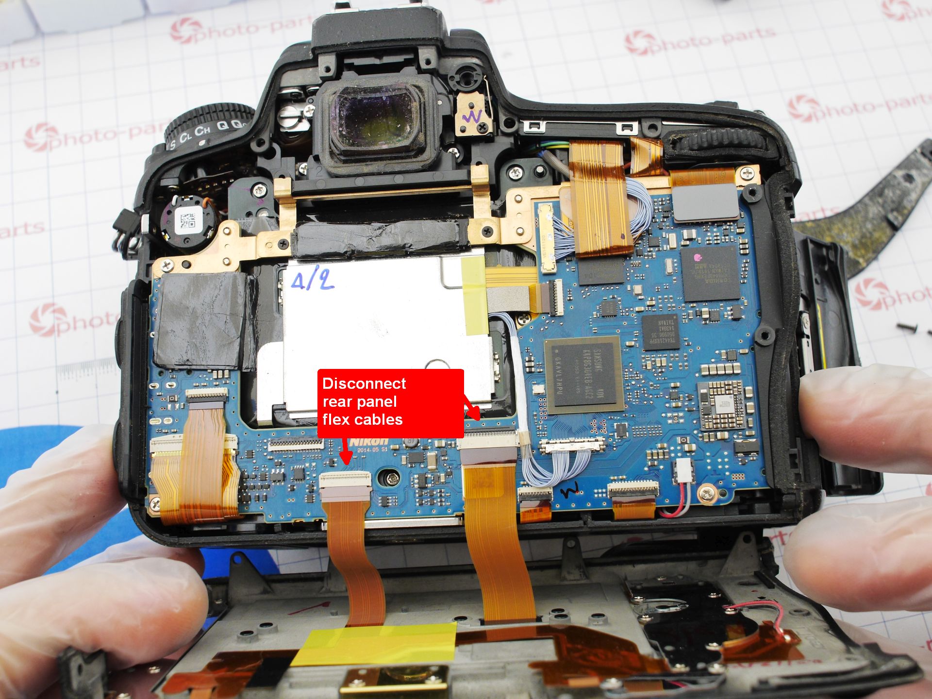 Nikon D750 - замена гнезда карты памяти